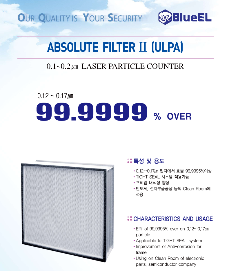 Tấm lọc ULPA ABSOLUTE FILTER